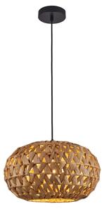 Lampadario a sospensione con filo HOSHI 1xE27/20W/230V diametro 38 cm canapa
