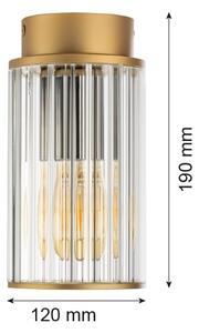 Argon 8774 - Plafoniera da esterno NORFOLK 1xE27/15W/230V IP44 oro