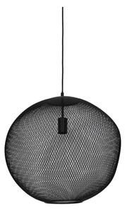 Lampadario nero opaco con paralume in metallo ø 50 cm Reilley - Light & Living