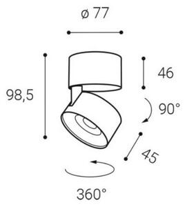 LED2 - Faretto LED KLIP ON LED/11W/230V nero