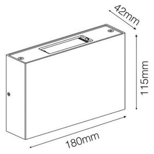 LED2 - Applique LED da esterno BLADE 2xLED/12W/230V IP54