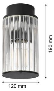 Argon 8773 - Plafoniera da esterno NORFOLK 1xE27/15W/230V IP44 nero