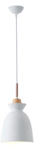 Lampadario a sospensione con filo 1xE27/15W/230V bianco diametro 19,5 cm