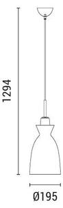 Lampadario a sospensione con filo 1xE27/15W/230V bianco diametro 19,5 cm