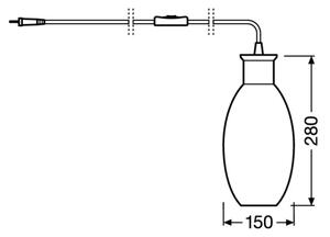 Ledvance - Lampada da tavolo GRAPE 1xE27/40W/230V