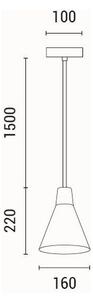 Lampadario a sospensione con filo 1xE27/15W/230V color crema
