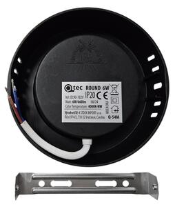 Plafoniera LED ROUND LED/6W/230V 4000K diametro 12,1 cm nero