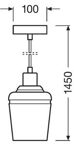 Ledvance - Lampada a sospensione JAR 1xE27/40W/230V arancio