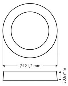 Plafoniera LED ROUND LED/6W/230V 4000K diametro 12,1 cm nero