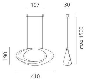 Artemide 1182010A - Lampadario a sospensione con filo LED dimmerabile CABILDO LED/44W/230V 3000K