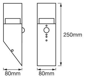 Ledvance - Applique LED per esterni con sensore CRYSTAL LED/5W/230V IP44