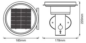 Ledvance - Luce solare dimmerabile a LED con sensore CIRCLE LED/6W/3,2V IP44
