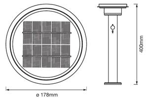 Ledvance - LED Dimmerabile solare lampada con sensore CIRCLE LED/6W/3,2V IP44