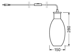 Ledvance - Lampada da tavolo GRAPE 1xE27/40W/230V arancio