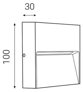 LED2 - Applique LED da esterno STEP ON LED/3W/230V antracite IP54
