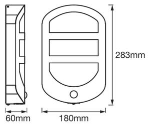 Ledvance - Applique LED da esterno con sensore PLATE LED/12,5W/230V IP44