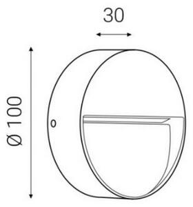 LED2 - Applique LED da esterno STEP ON LED/3W/230V IP54