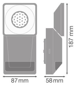 Ledvance - Applique da esterno a LED con sensore SPOT LED/8W/230V IP55 bianca