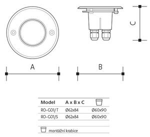 Luce da incasso LED da esterno ROAD LED/0,5W/230V IP67 6000K
