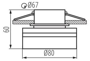 Kanlux 29237 - Lampada da incasso GOVIK GU10/10W nero