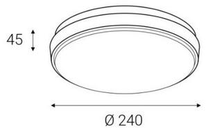 LED2 - Plafoniera LED da esterno LUNA LED/25W/230V IP54 tonda