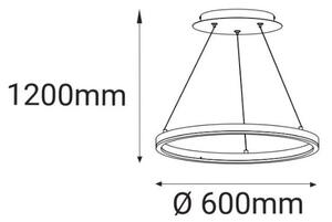 LED2 - Lampadario LED su filo CIRCLE LED/42W/230V