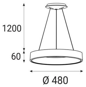 LED2 - Lampadario LED su filo BELLA LED/40W/230V 3000/4000K bianco