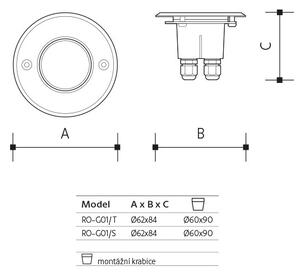 Lampada LED da incasso da esterno ROAD LED/0,5W/230V IP67 3000K
