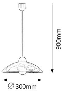 Rabalux 1846 - Lampadario SCROLL 1xE27/60W/230V