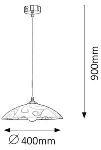 Rabalux 3856 - Lampadario HARMONY LUX 1xE27/60W/230V