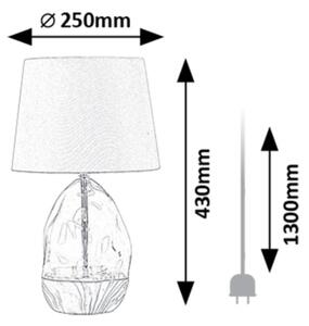 Rabalux 74228 - Lampada da tavolo APOLONIA 1xE27/40W/230V grigio