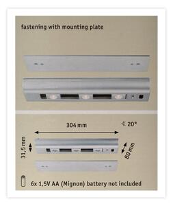 Paulmann 70640 - 3xLED/0,5W Luce sottopensile dimmerabile SLIDE 6xAA