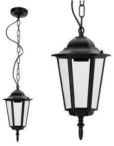 Lampadario da esterno a sospensione con catena 1xE27/60W/230V nero