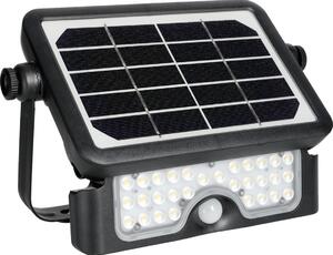 Faro solare LED 5W 4000K IP65 con sensore e batteria 3000 mAh