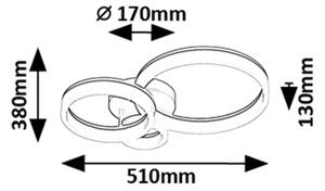 Rabalux 71385 - Plafoniera LED AMILIA LED/24W/230V 3000/4000/6500K nero