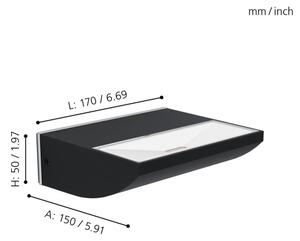 Eglo 99578 - Applique LED da esterno SORRONARO LED/10,5W/230V IP44