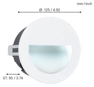 Eglo 99577 - Lampada LED da incasso da esterno ARACENA LED/2,5W/230V IP65 bianca