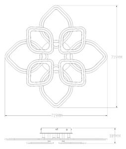 Zuma Line MS236180R-WH-Luce LED dimmerabile ILLUMIA LED/75W/230V 3000-6000K white+RC