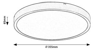 Rabalux 71428-Plafoniera LED dimmerabile da bagno ALENZO LED/24W/230V IP44 bianco + +TC