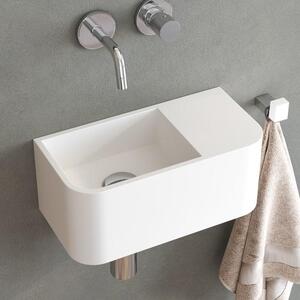 Lavabo da appoggio in pietra Kronenbach, 38 x 19 cm, posizionato a sinistra, senza foro per il rubinetto