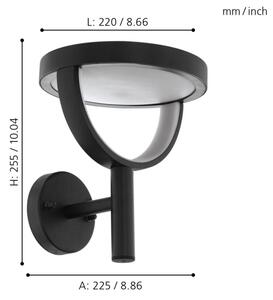 Eglo 98234 - Applique da esterno a LED FRANCARI-C LED/15W/230V IP44