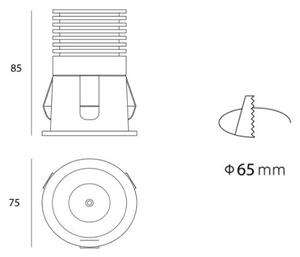 LED2 - Faretto LED da incasso RAY LED/10W/230V bianco IP44