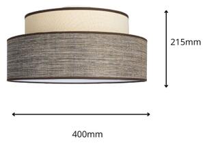 Plafoniera GRACE 1xE27/60W/230V diametro 40 cm color crema/marrone