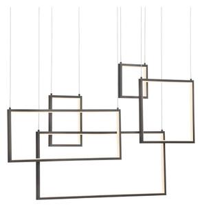 Redo 01-2318 - Lampadario a sospensione con filo LED dimmerabile PLANA LED/80W/230V nero