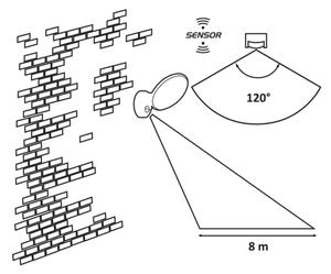 Rabalux 8135 - Applique a LED da esterno con sensore VARNA LED/12W/230V IP54