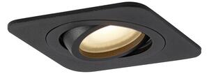 Set di 6 faretti da incasso neri arrotondati GU10 50mm orientabili e inclinabili IP44 - Alberto