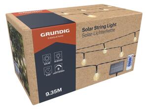 Grundig - Catena solare dimmerabile 50 LED/8 funzioni 9,35m IP44 bianco caldo+DO