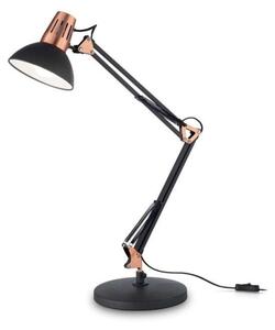 Ideal Lux - Lampada da tavolo WALLY 1xE27/42W/230V nero/rame