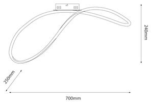 Plafoniera LED INFINITY LED/21W/230V nero