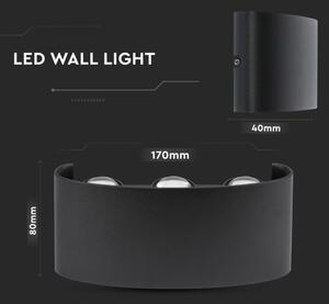 Applique LED da esterno 6xLED/6W/230V IP54 3000K nera